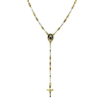 Tri color virgin milagrosa 4mm oval beads rosary 18kts of gold plated 20 rosaries