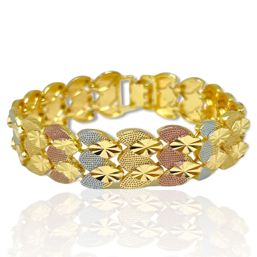 Tricolor marroquí bracelet in 18kts of gold plated 7.5 bracelets