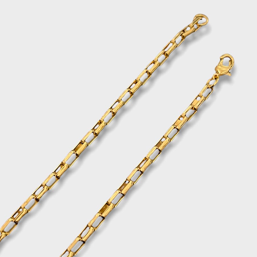 U chain link in 18k of gold plated
