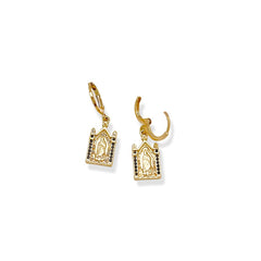 Virgin inside sanctuary drops earrings in 18k of gold plated earrings