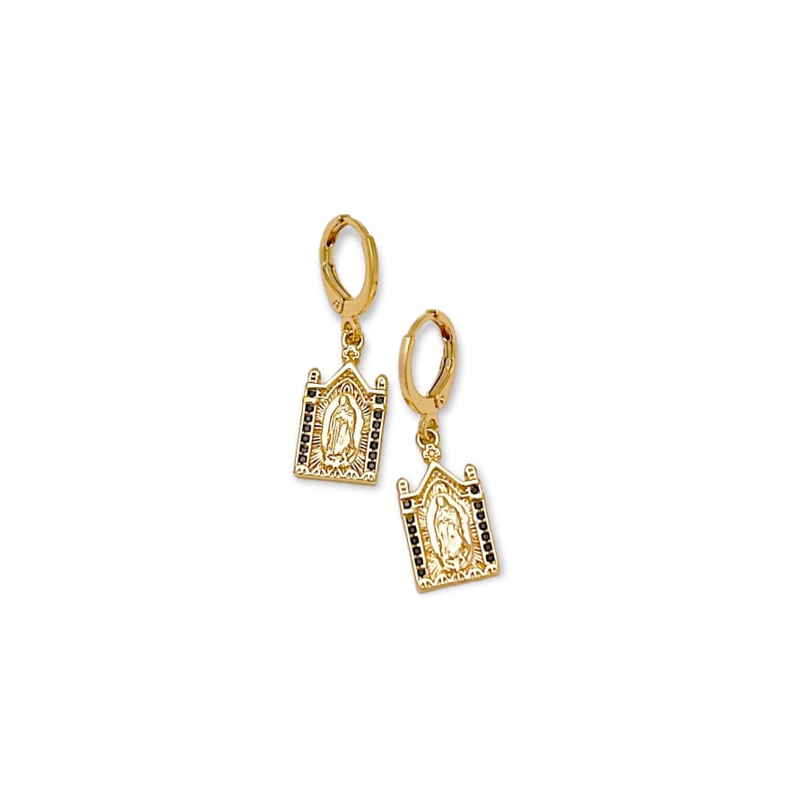 Virgin inside sanctuary drops earrings in 18k of gold plated