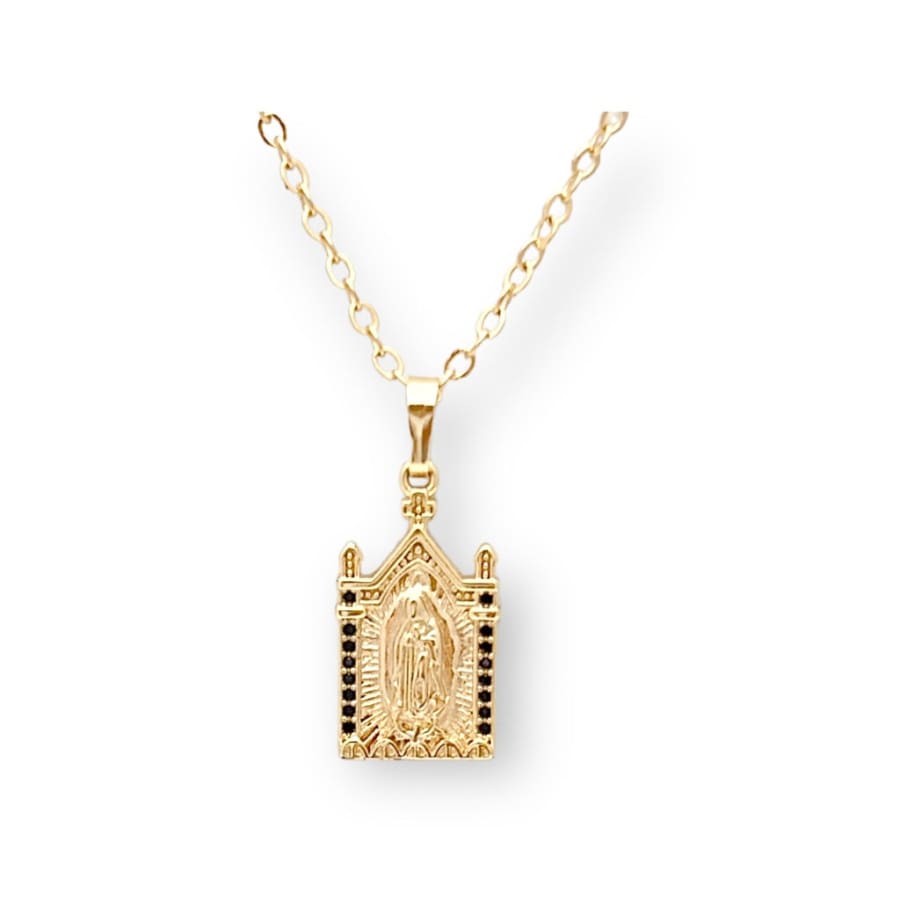 Virgin inside sanctuary necklace in 18k of gold plated