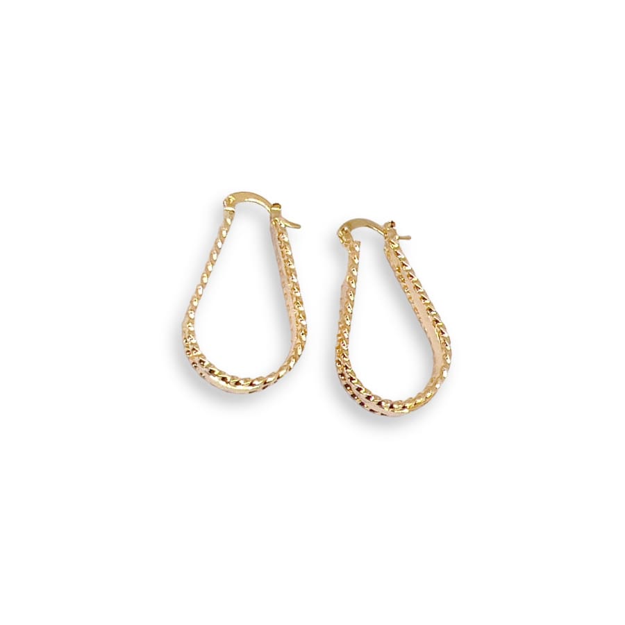 Mollie oval shape hoops earrings in 18k of gold plated earrings