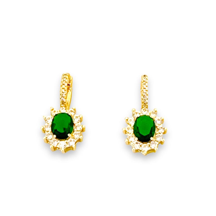 Diana crystals stones drop earrings in 18k of gold plated earrings