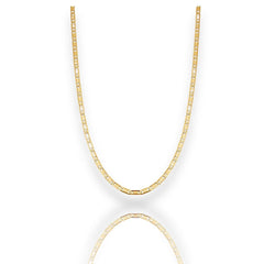 2mm wide valentino chain necklace in 14k solid gold chains