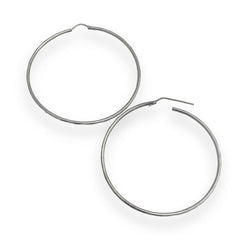 35mm circumference sterling silver mirror hoops earrings earrings