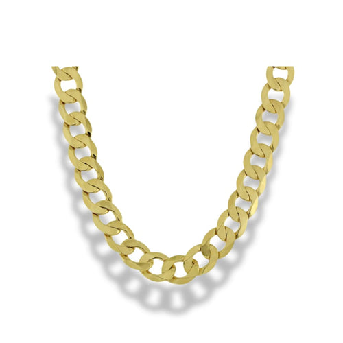 3mm curb links chain necklace in 18k of gold plated chains