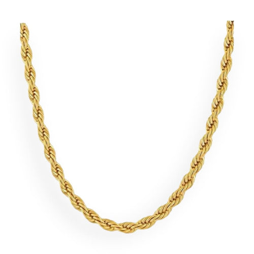 5mm rope chain 18kts of gold plated chains