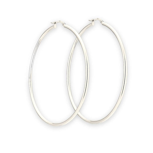 45mm circumference sterling silver hoops earrings earrings