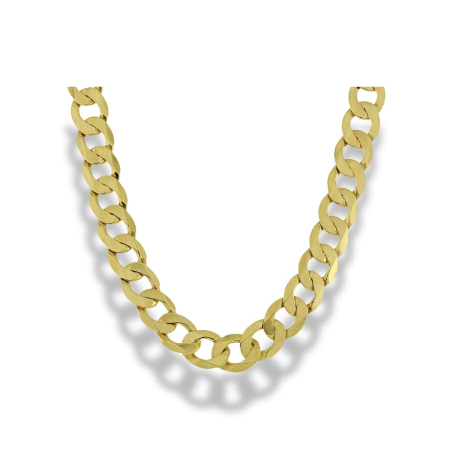 4mm curb links chain necklace in 18k of gold plated chains