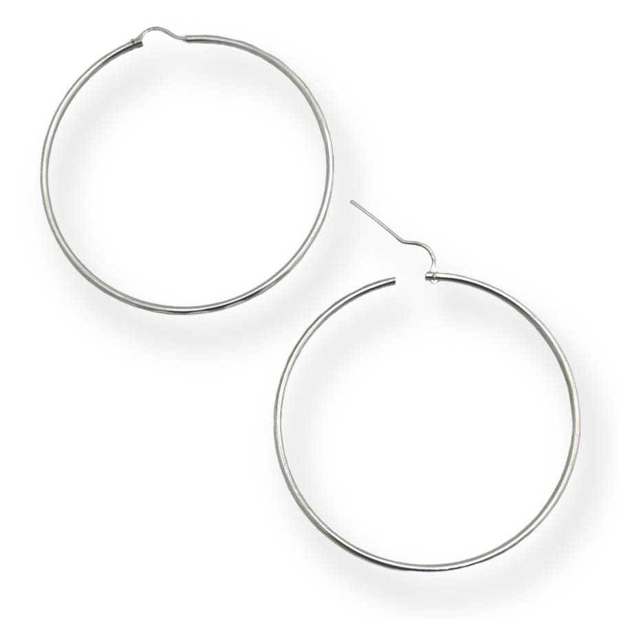 70mm circumference sterling silver mirror hoops earrings earrings