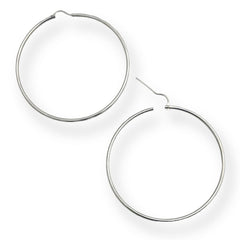 76mm circuference sterling silver mirror hoops earrings earrings