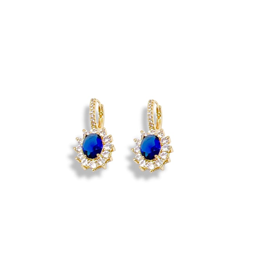 Diana crystals stones drop earrings in 18k of gold plated earrings