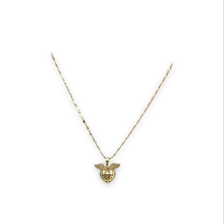 Angel’s wings heart pendant gold-filled chain necklace chains