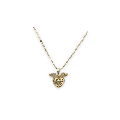 Angel’s wings heart pendant gold-filled chain necklace chains