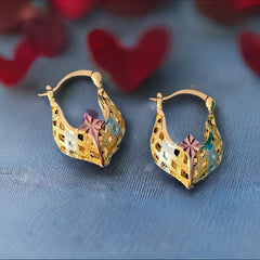 Angie’s hoops earrings in 18k of gold plated earrings