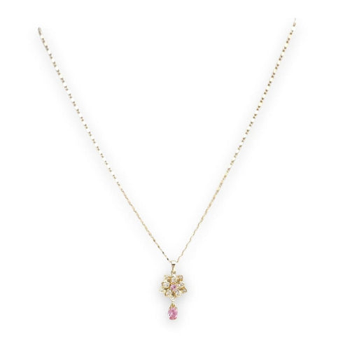 Antoinette pink gold-filled chain necklace chains