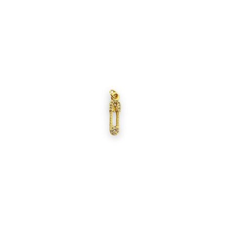 Black key european bead charm 18kt of gold plated