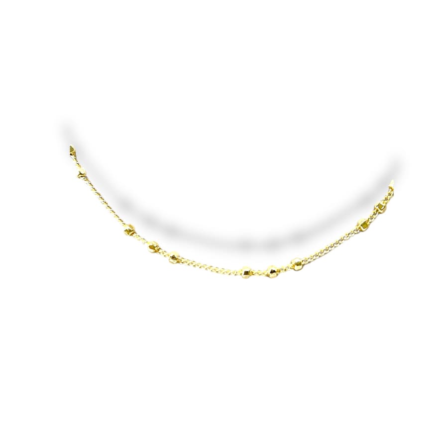 Ball chain necklace in 14k of gold plated chains