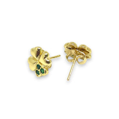 Clover heart studs earrings gold-filled earrings