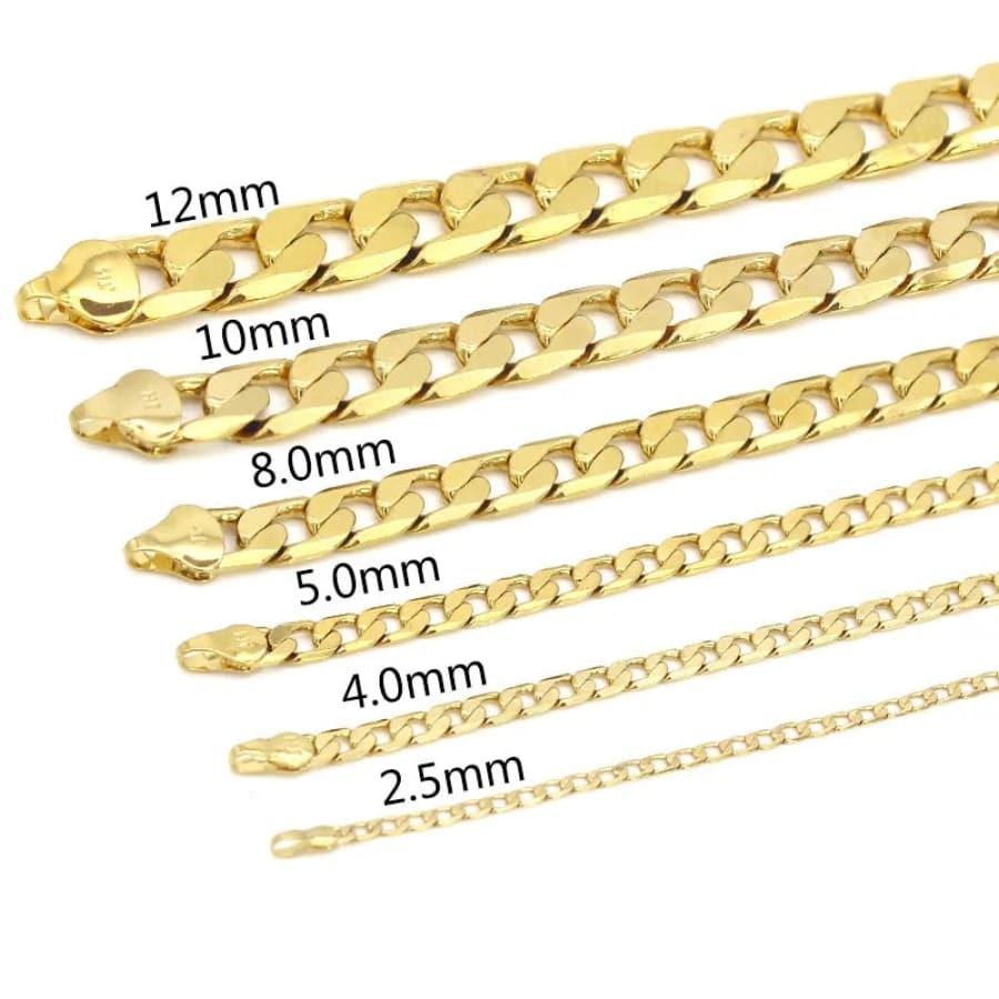 Cuban bracelet 3mm in 18kts gold plated 8.5 bracelets