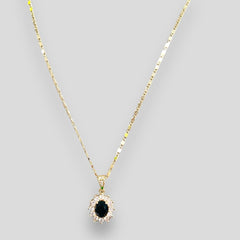 Diana crystals chain necklace in 18k of gold plated
