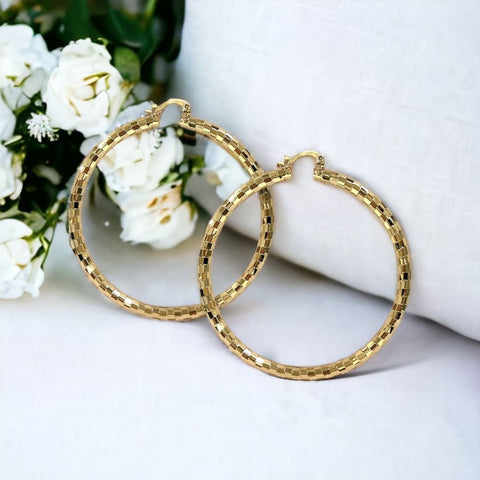 Tubular 1’l5w gold plated earrings hoops