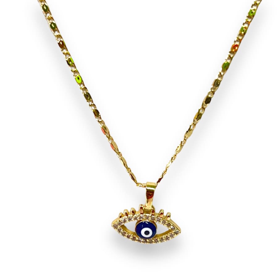 Evil eye gold-filled chain necklace chains