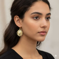 Eye drop earrings in 18k of gold plated earrings
