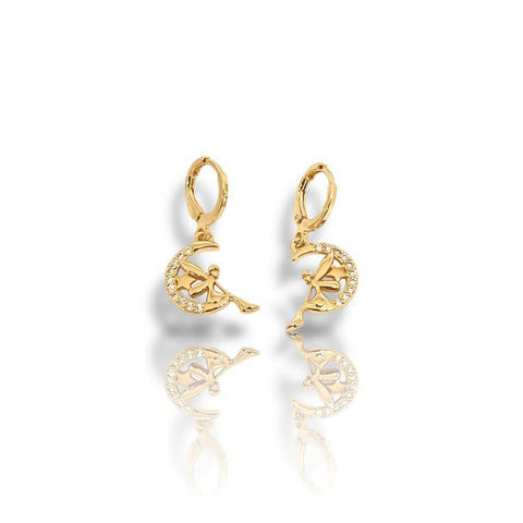 Sandra 4cm diameter thin hoops earrings in 18k of gold plated