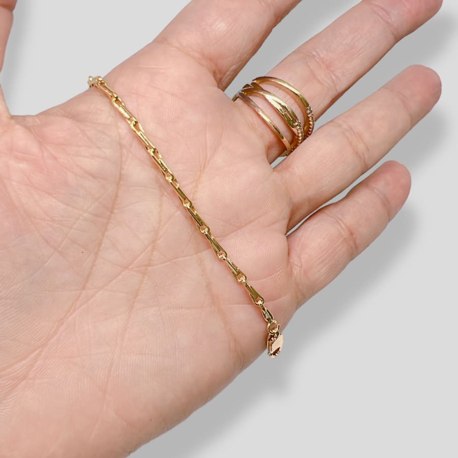 Gold-filled cable bracelet bracelet