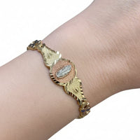 Guadalupe three color gold plated bracelet bracelet