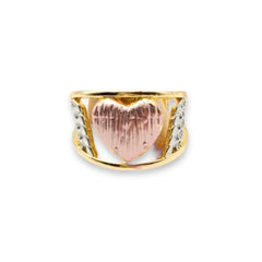 Heart open size ring in 18k of gold plated rings