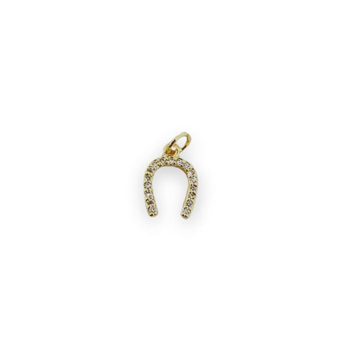 Dainty initial charm necklace in 18k of gold plated