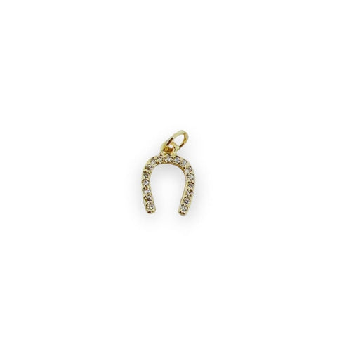Three tones diamond cut butterfly pendant in 18k of gold layering