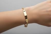 Id pate figaro link bracelet 18kts gold plated 6 bracelets