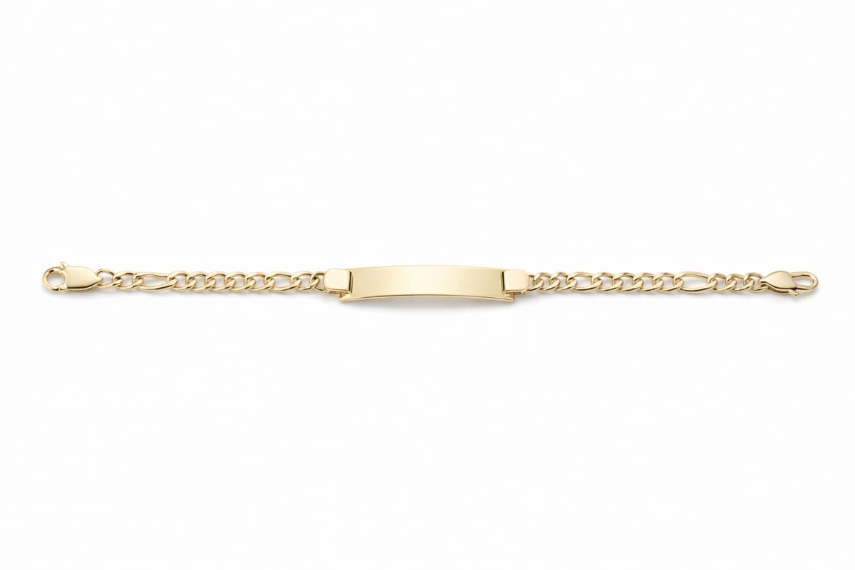Id pate figaro link bracelet 18kts gold plated 6 bracelets