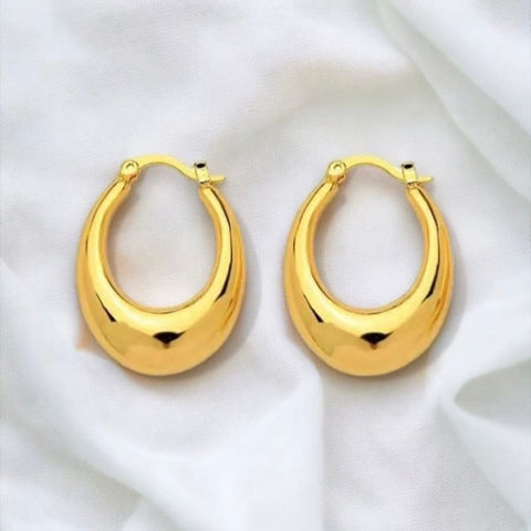 Three colors elephant hoops in rose, silver in 18k of gold plated earrings