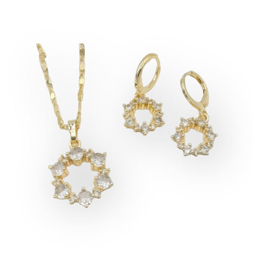 Lolita set earrings necklace in 18k gold filled chains