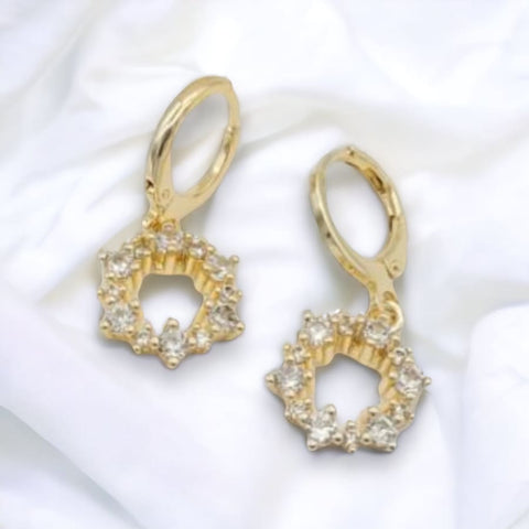 Infinity lever-back 18k of gold plated earrings