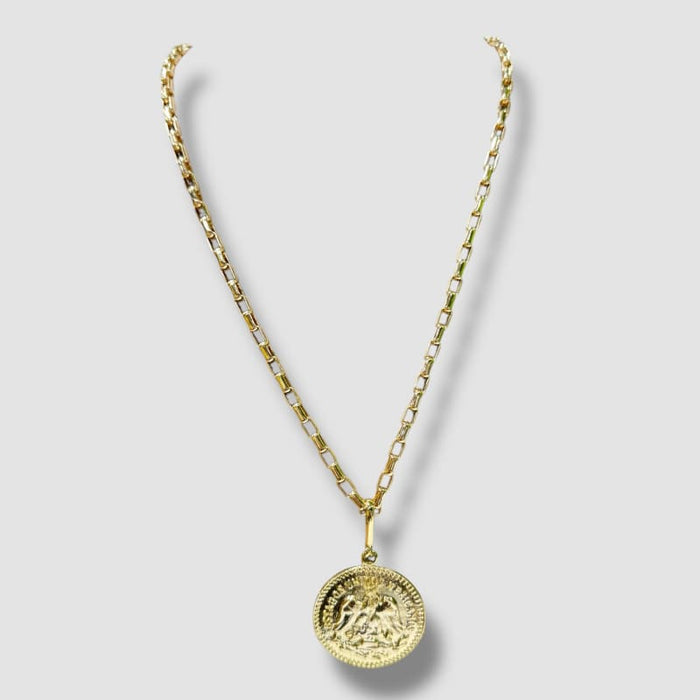 Mexican centenary coin pendant gold filled necklace gold necklaces