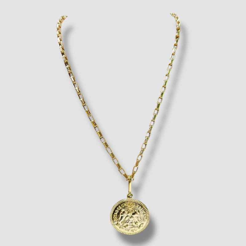 Mexican centenary coin pendant gold filled necklace gold necklaces