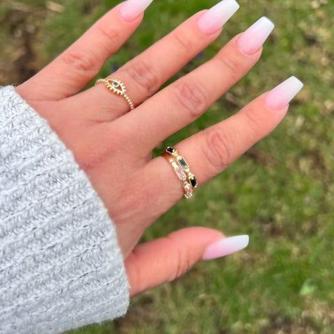 Infinity open size ring 18k of gold plated