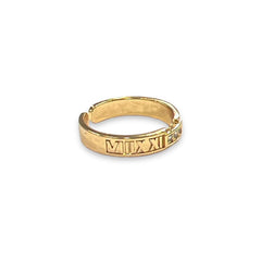 Roma open size ring in 18k of gold plated rings