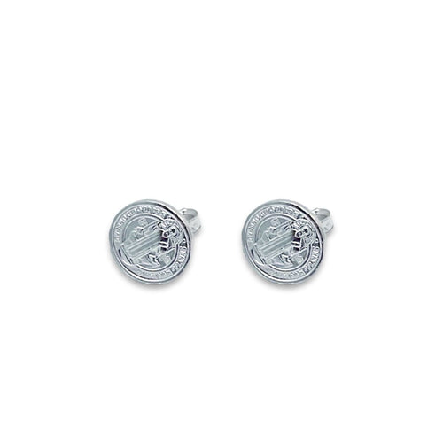 San benito 8mm.925 sterling silver studs earrings