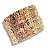 San benito bangle semanario tri- color gold plated bangles