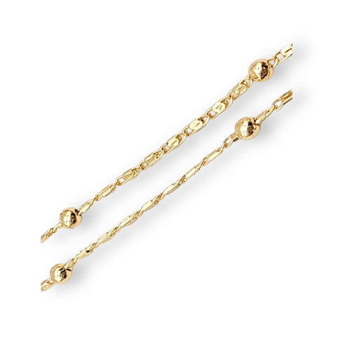 Mariner 3mm 18k gold plated chain