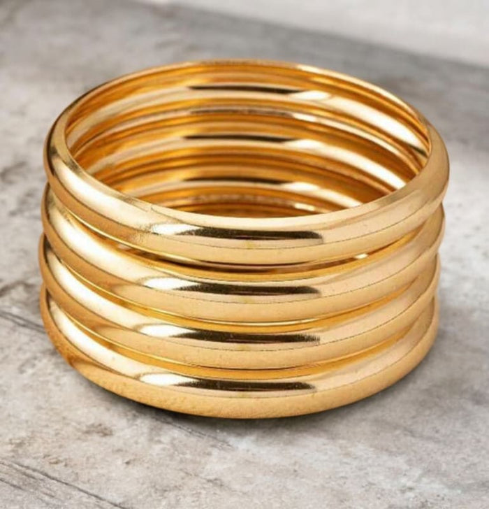 Set of 4 gold-filled bangles bangles