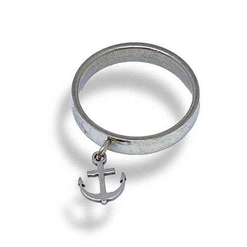 Stainless steel anchor charm ring 7 rings