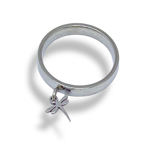 Stainless steel dragonfly ring 9.5 rings